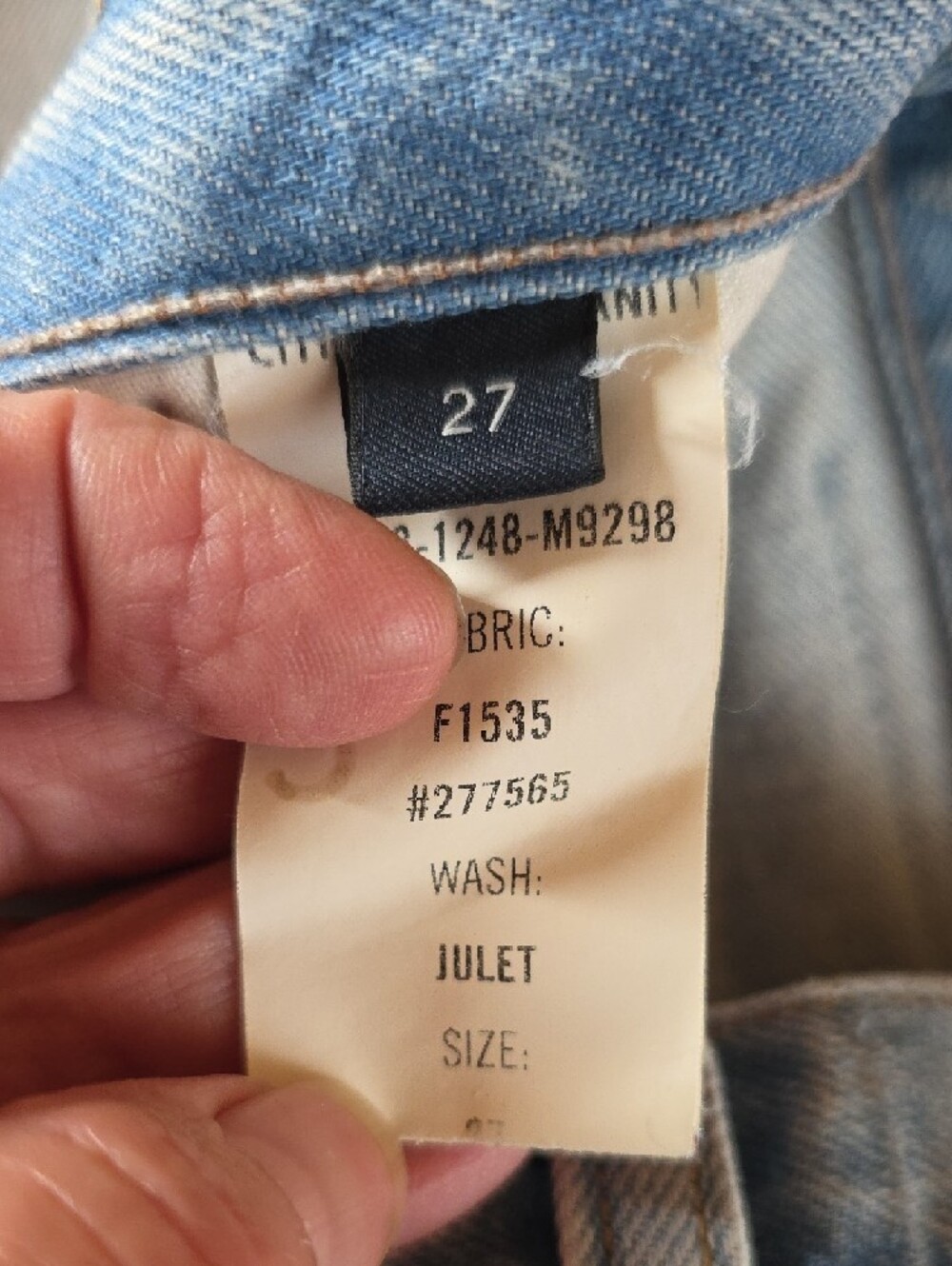 NEW $258 CITIZENS OF HUMANITY NEVE DISTRESSED JEANS IN MEDIUM BLUE SIZE 27 - Picture 9 of 11